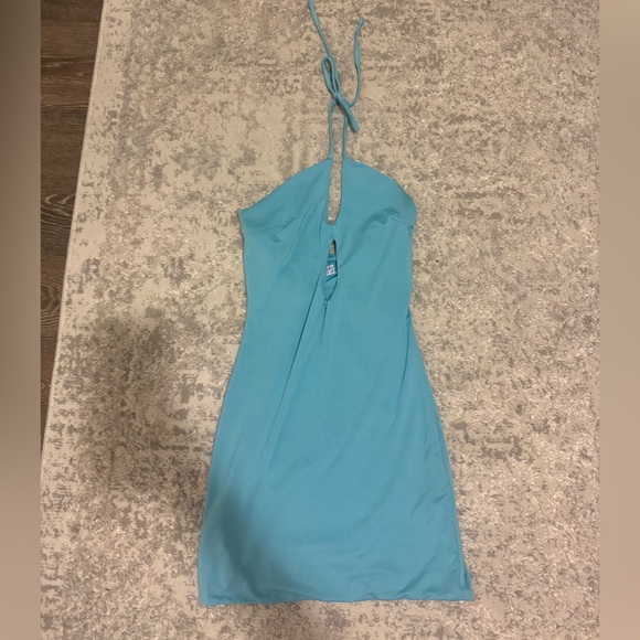 Princess Polly Keyhole Blue Mini Dress - Picture 2 of 4